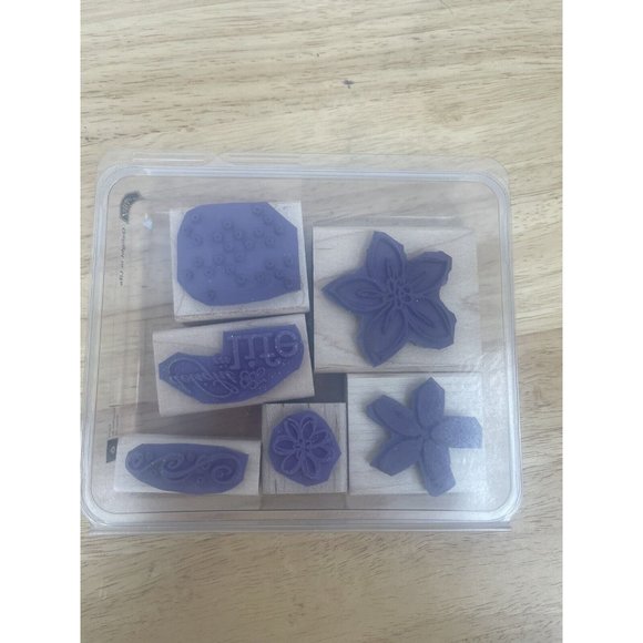 2007 Retired Stampin Up Delight in Life Stamp Set of 6 Flowers Floral Spring EUC - Picture 2 of 3